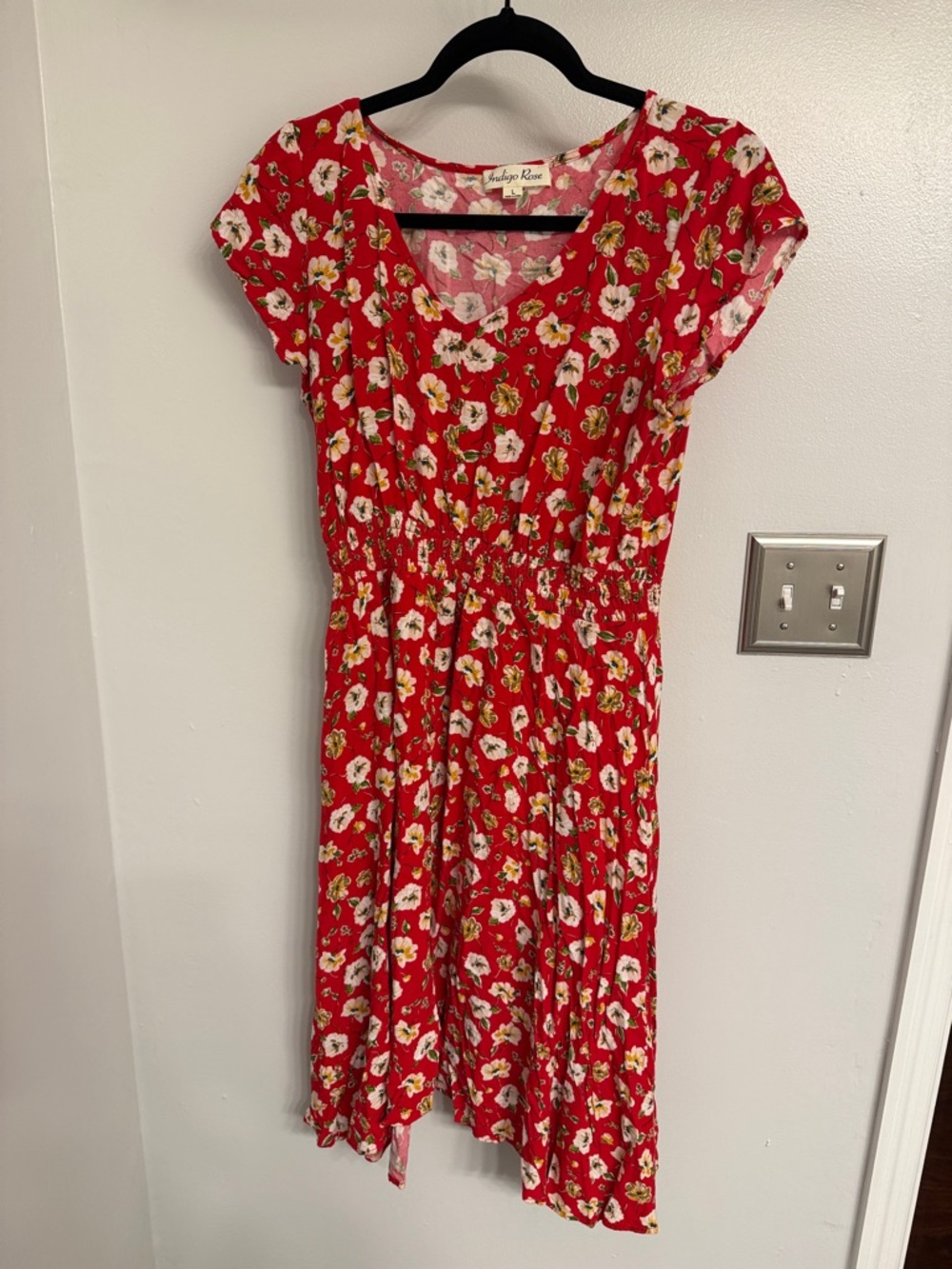 Red Floral Casual Dress - Charming Everyday Style